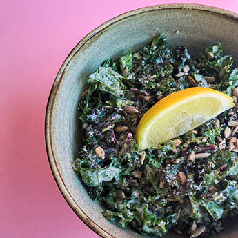 Kale Salad with Creamy Yoggu! Caesar Dressing